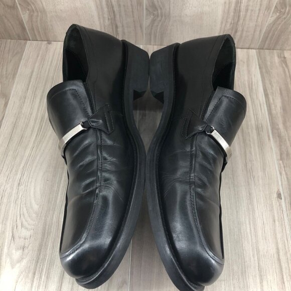 Hugo Boss Loafers Mens 11 Black Leather Slip On Shoes main image 6